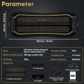 Multifunction Infrared Red Light Therapy for Body and Face, Near-Infrared 850 Red Light Therapy, Cordless, Waist, Legs and Other Parts, Adjustable in Three Levels from 10-30min