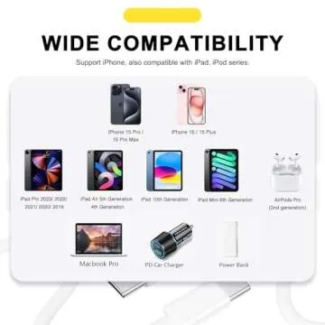 Car Carplay USB a to USB C Cable for iPhone 16 iPhone 15 Pro Max Car Charger iPhone 15 Car Charger, ...