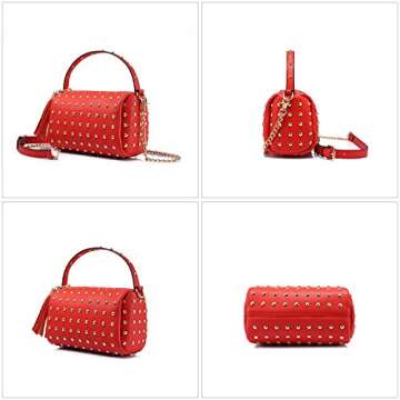 LOVEVOOK Stylish Mini Clutch Bag with Rivets