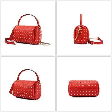 LOVEVOOK Stylish Mini Clutch Bag with Rivets