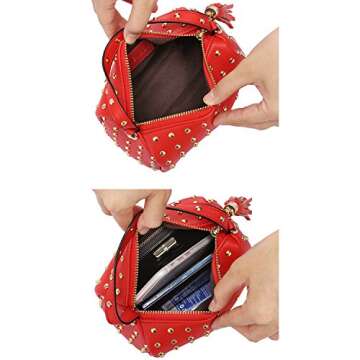 LOVEVOOK Stylish Mini Clutch Bag with Rivets