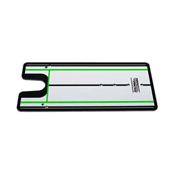PERFECT PRACTICE Golf Putting Mirror - Reflective Golf Putting Aid, Alignment Mirror to Improve Accuracy & Form - Portable Putting Mirror Training Aid for Golf w/Travel Case, Indoor & Outdoor Use