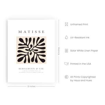 HAUS AND HUES Matisse Poster and Abstract Art Prints - Vibrant 12x16 Décor