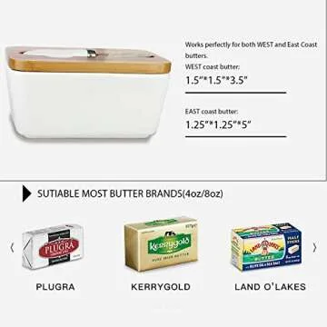 OAMCEG Ceramic Butter Dish with Knife & Lid