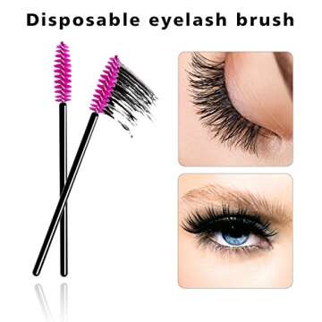 Disposable Makeup Applicators - 200 Pcs Disposable Mascara & Lip Makeup Wands Brushes BTArtbox Eyela...