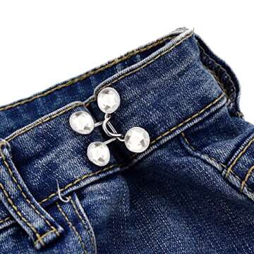 Adjustable Qkari Jean Button Pins for Every Outfit