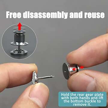 Adjustable Qkari Jean Button Pins for Every Outfit