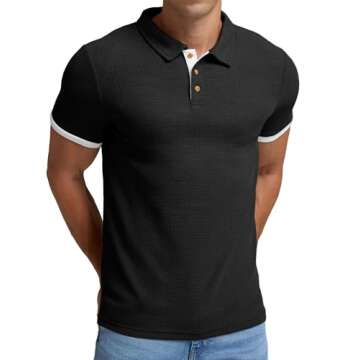 Sailwind Waffle Knit Short Sleeve Casual Polo Shirts