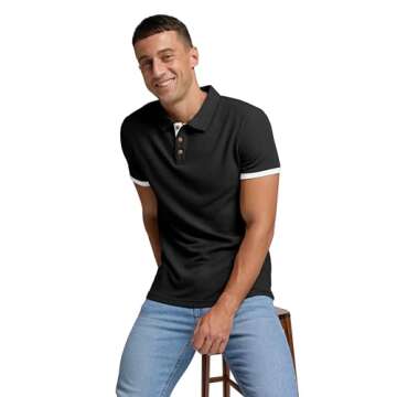 Sailwind Waffle Knit Short Sleeve Casual Polo Shirts