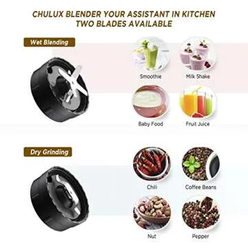 CHULUX 1000W High-Speed Blender for Smoothies and Shakes