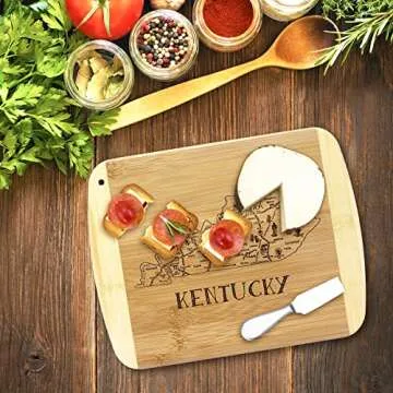 Totally Bamboo A Slice of Life Kentucky State Serving and Cutting Board, 11" x 8.75"