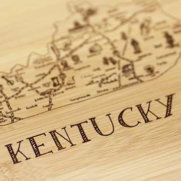 Totally Bamboo A Slice of Life Kentucky State Serving and Cutting Board, 11" x 8.75"