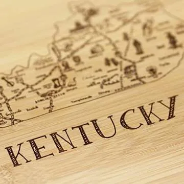 Totally Bamboo A Slice of Life Kentucky State Serving and Cutting Board, 11" x 8.75"