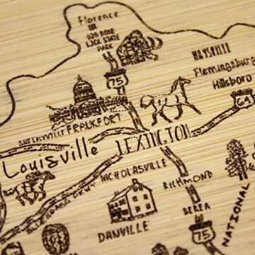 Totally Bamboo A Slice of Life Kentucky State Serving and Cutting Board, 11" x 8.75"