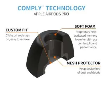 Comply Memory Foam Earbud Tips for Apple AirPods Pro