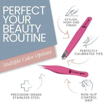 Tweezer Guru Ingrown Hair Tweezers - Pointed Precision Tweezers for Eyebrows & Ingrown Hair Removal ...
