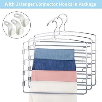 FeeraHozer Space Saving Pants Hangers for Closet Organization