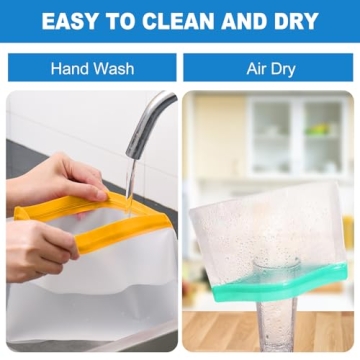 Eco-Friendly 12 Pack Reusable Silicone Snack Bags