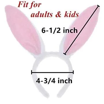Plush Bunny Ears Headband for Kids and Adults - TopTie
