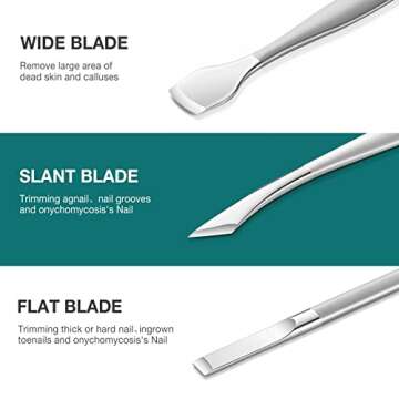 MR.GREEN Pedicure Knife Set Professional Ingrown Toenail Clippers Foot Care Tools Stainless Steel Nail Cuticle Nippers Remover Kits (3 Pcs Set)