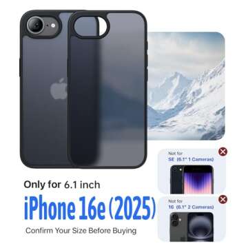 Eastinbox iPhone 16e Case with 16FT Drop Protection