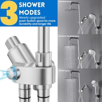 Ryamen Dual Shower Head, High Pressure & Handheld Combo