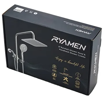 Ryamen Dual Shower Head, High Pressure & Handheld Combo