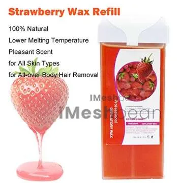 Roller Waxing Kit, Home Depilatory Soft Wax Warmer Heater with Roll On Wax Cartridge Refill and Wax ...