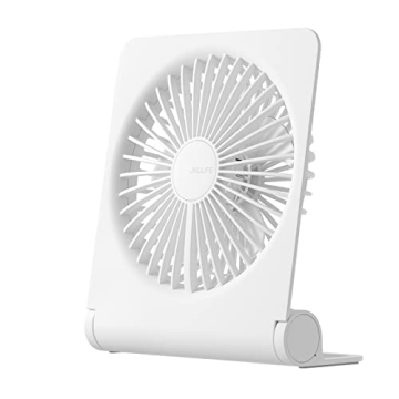 JISULIFE Small Desk Fan - Portable Travel Fan with 4500mAh Battery for Home, Office, Camping