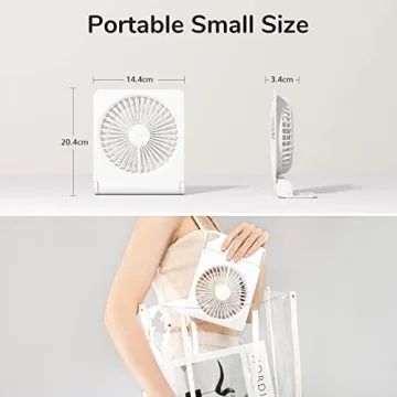 JISULIFE Portable Small Desk Fan for Ultimate Cooling
