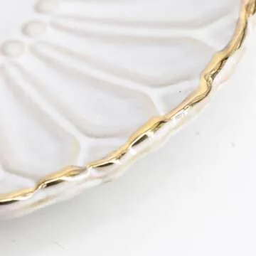 Sunflower Monogram Ceramic Jewelry Tray for Her