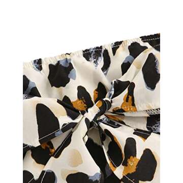 SweatyRocks Women's Off Shoulder Floral Print Playsuit Strapless Romper Short Jumpsuit Multi Medium