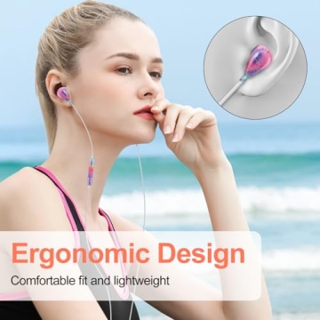 Aolcev Pink USB C Wired Headphones for All Devices