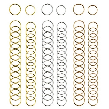 Nydotd 180 Pieces Hair Rings - Braid Rings, Loop Clips for Fashion Styles
