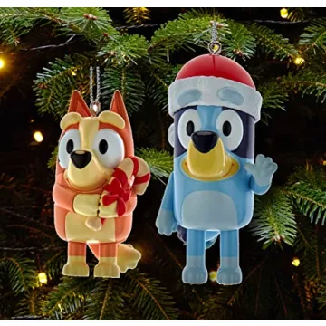 Bluey and Bingo Christmas Ornaments for Holiday Decor