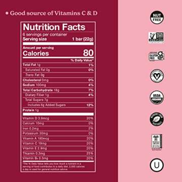 MadeGood Crispy Squares, Strawberry (36 Count) Gluten Free Snacks