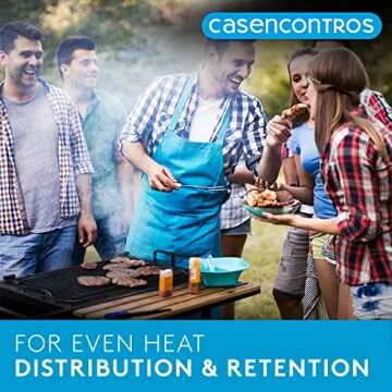 CASENCONTROS 2-in-1 Reversible Cast Iron Griddle Pan