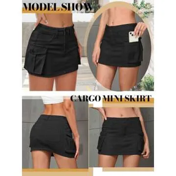 Stylish Mancreda Denim Cargo Mini Skirt for Women