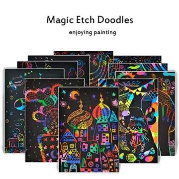 BESTING Scratch Art Notebooks 3 Pack - Colorful Creativity Awaits