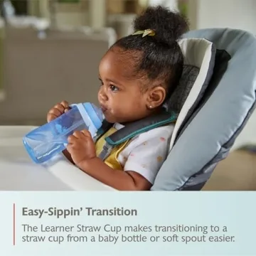 NUK Learner Straw Cup - 10oz with Soft Straw for Easy Drinking