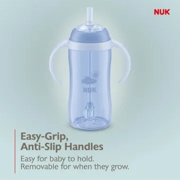 NUK Learner Straw Cup - 10oz with Soft Straw for Easy Drinking