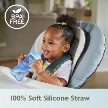 NUK Learner Straw Cup - 10oz with Soft Straw for Easy Drinking
