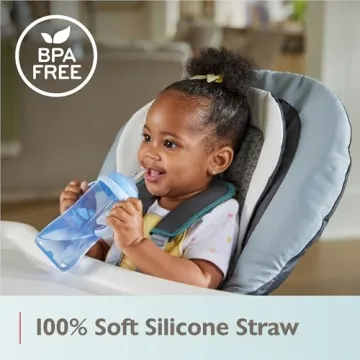 NUK Learner Straw Cup - 10oz with Soft Straw for Easy Drinking