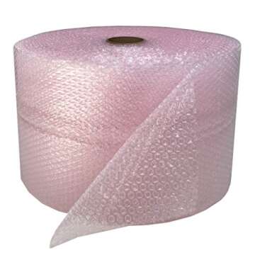 Small Pink Anti-Static Bubble Wrap Roll - 175 Feet of Protection
