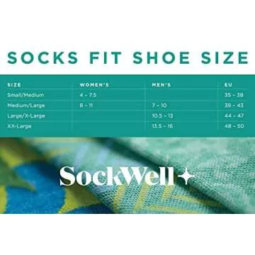 Sockwell Women's Circulator Moderate Graduated Compression Sock, Black Stripe - M/L