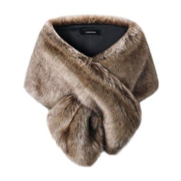 Stylish Caracilia Faux Fur Shawl for Winter Elegance