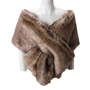 Caracilia Stylish Faux Fur Shawl for Winter Comfort