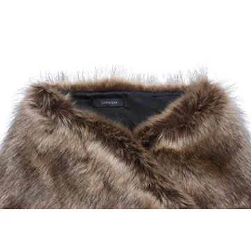 Caracilia Stylish Faux Fur Shawl for Winter Comfort