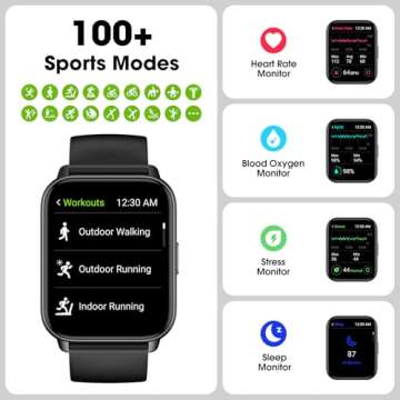 Smart Watch with Fitness Tracker No App Required