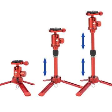 SIRUI 3T-35 Red Tabletop/Handheld Tripod with Ball Head